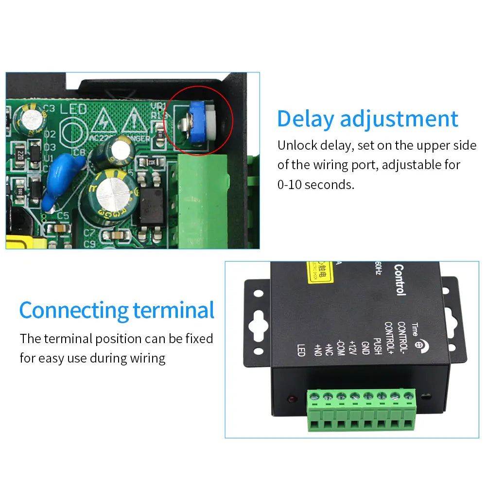 Access Control Power Supply DC 12V 5A High End Electronic Door RFID Power Control Supplier Adapter Covertor System AC 100~240V Vue