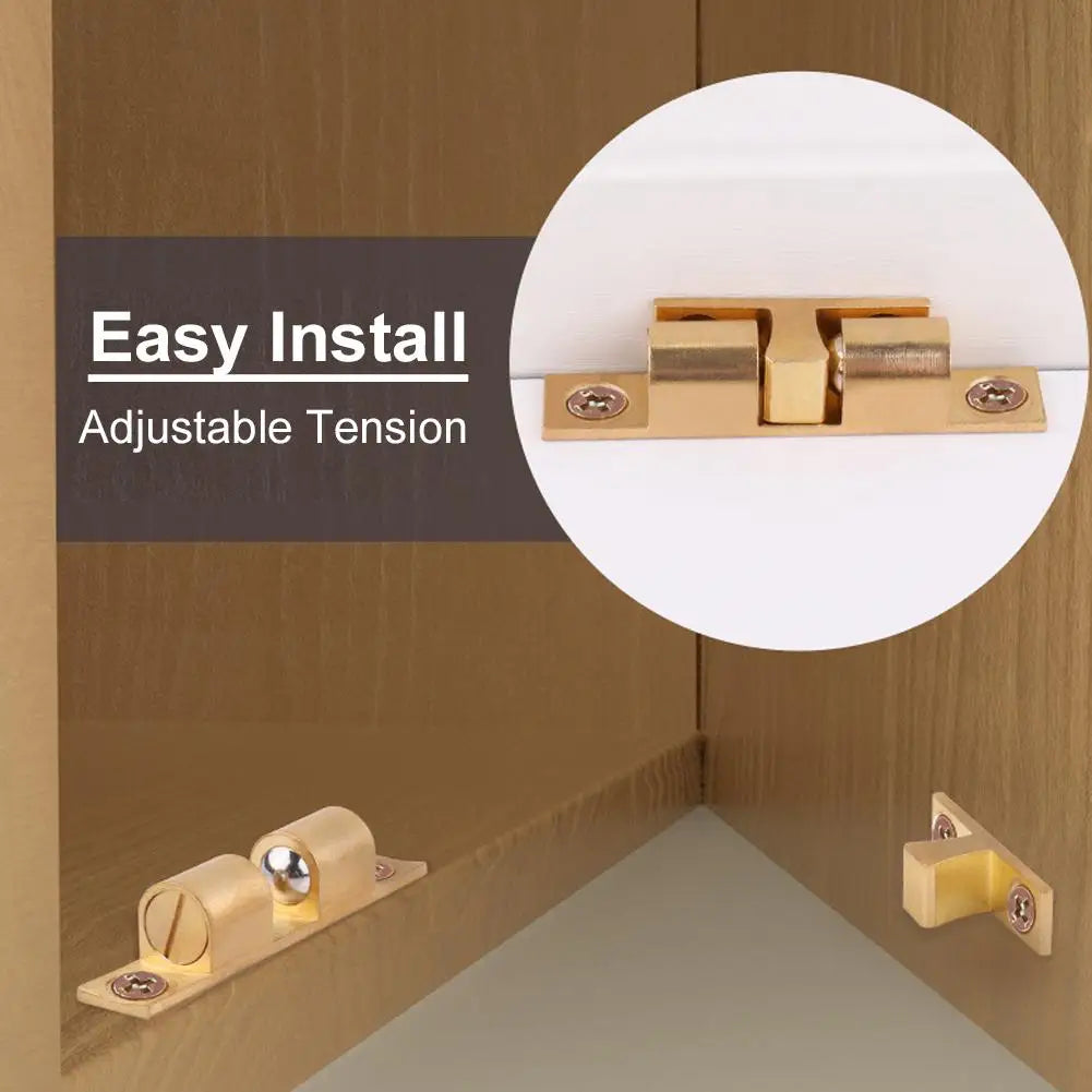 Double Spring Ball Door Catch Latch Adjustable Tension Steel Roller for Cabinet Cupboard Closet Furniture Hardware Accessories Vue