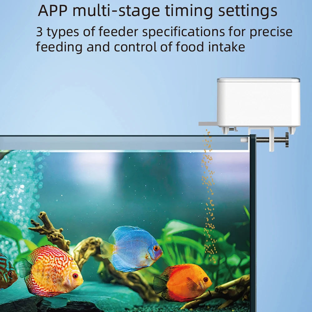 Smart Aquarium Feeder WiFi APP Remote Control Timing Fish Feeder For Fish Tank and Aquarium Automatic Feeding Vue
