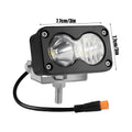 Front Bike Light 6500K Waterproof Headlight 20W Electric Bike LED Lights 3-Pin Connector for Motorcycle ATV Night Riding Outdoor Vue White