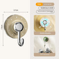 Suction Cup Rotating Plastic Hook Storage Holder Hook Home Kitchen Refrigerator Storage Hooks Key Storage Hooks Bathroom Hangers Vue Grey