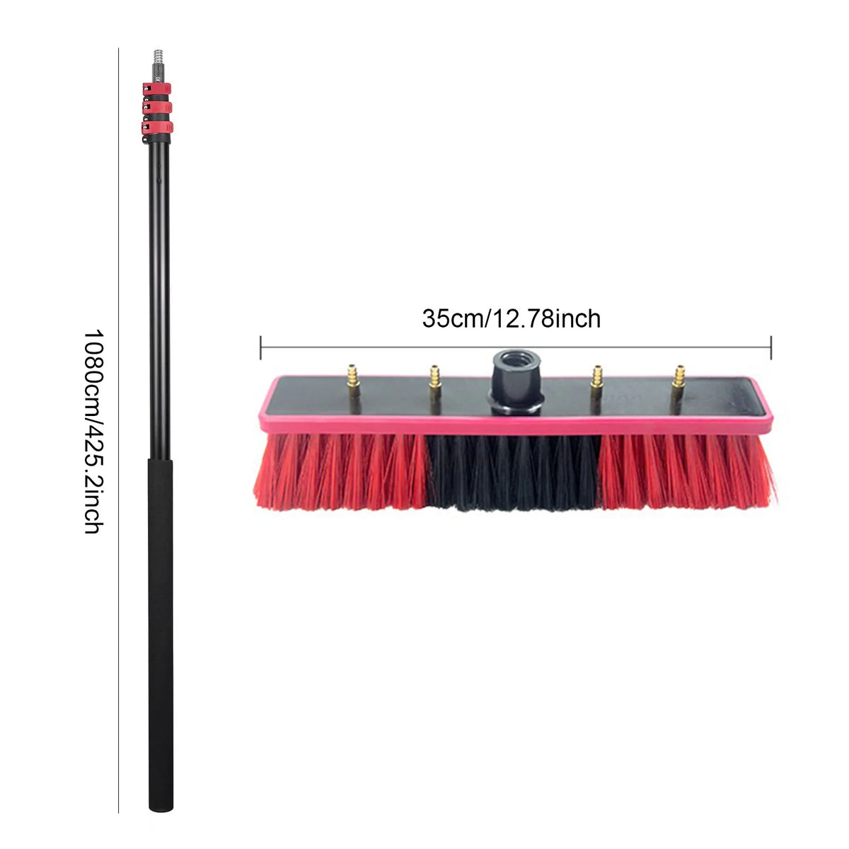 11-Pc Solar Panel Cleaning Kit – Telescopic Water-Fed Brush Solar Panel Cleaning Kit Vue