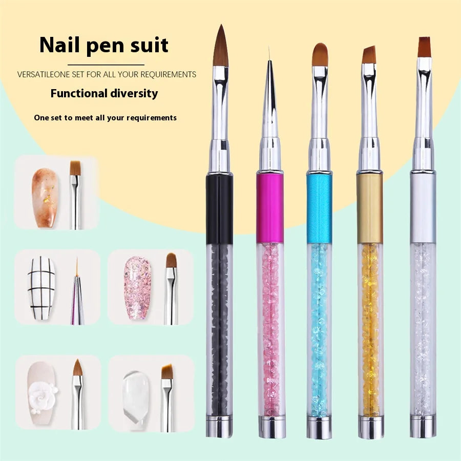 1 piece, nail pen phototherapy pen, paint pen 5 colors French nails brush brushing phototherapy gel extension gel painting Vue