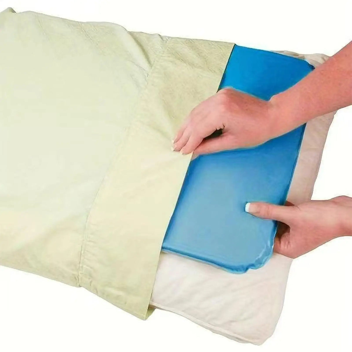 2pcs Reusable Water-Filled Cooling Pad, Comfortable Pillow Cushion for Office, School & Car, Portable Summer Cool Mat 53x29.5cm Vue