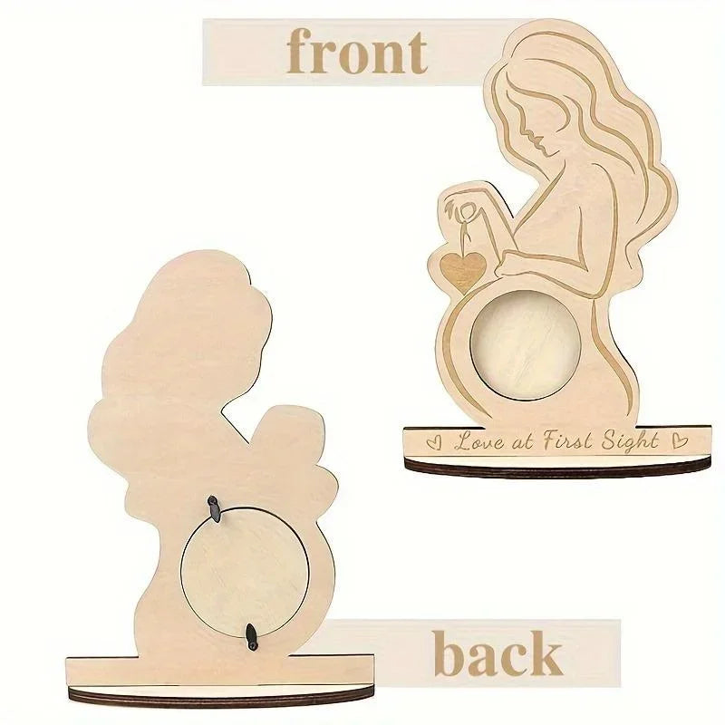 vvocci Baby Photo Frame Wood Infant Pregnant Mother Ultrasound Sonogram Frame Souvenir Ornament Gift To Expectant Mother Vue