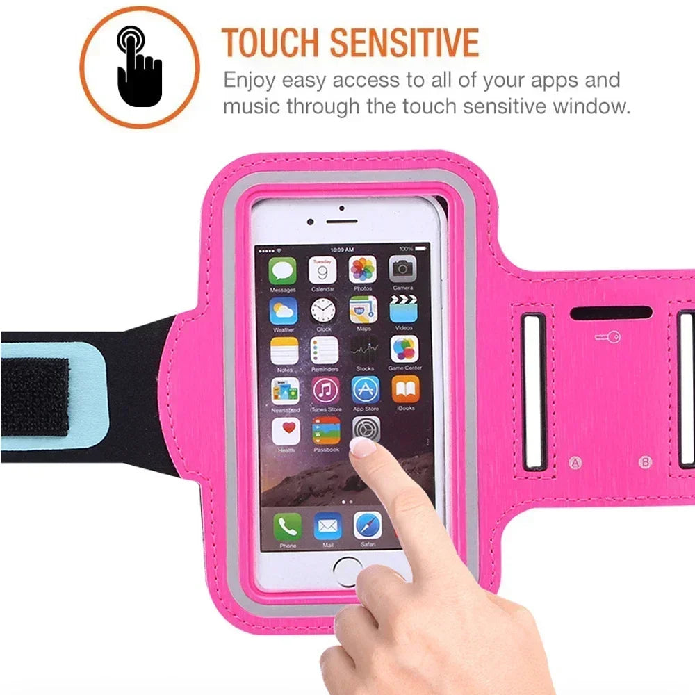 Gym Running Phone Bag Arm Band Holder for 5.5inch Smartphones Secure Fit Outdoor Sports Mobile Phone Armband for iPhone Samsung Vue