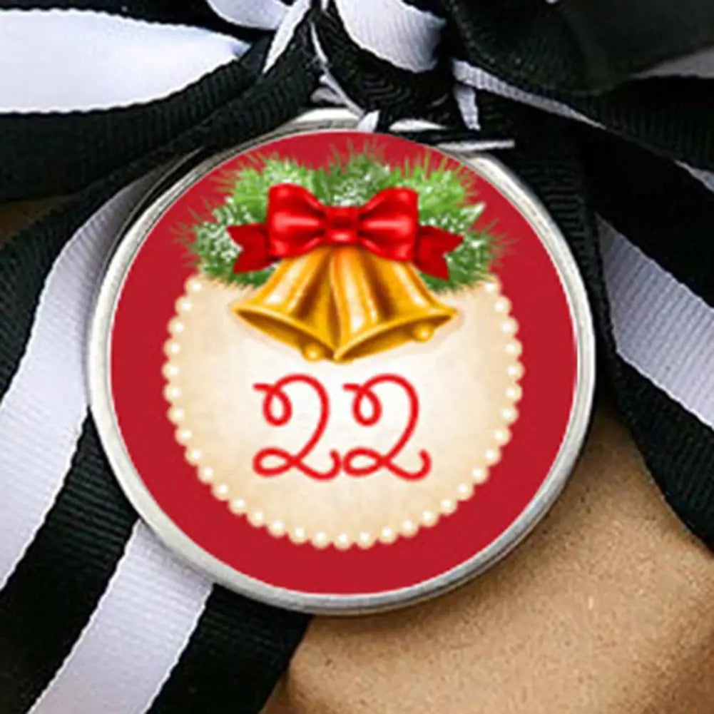 Christmas Countdown Stickers Advent Calendar Number Labels 1-24 Number Round Sealing Stickers Xmas Navidad Natal New Year Decor Vue
