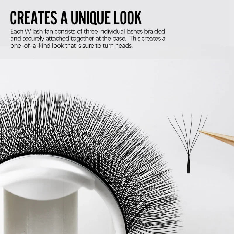 6D W Shape Premade Volume Fan Lash Extensions – Sense Lashes Lash Extensions Vue