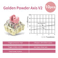10/35 pcs Linear Mechanical Keyboard Switch 3Pin Fast Silver Golden Powder V2 Linear Axis Hot Swap for Gaming Office Typing Mod Vue 10 pcs
