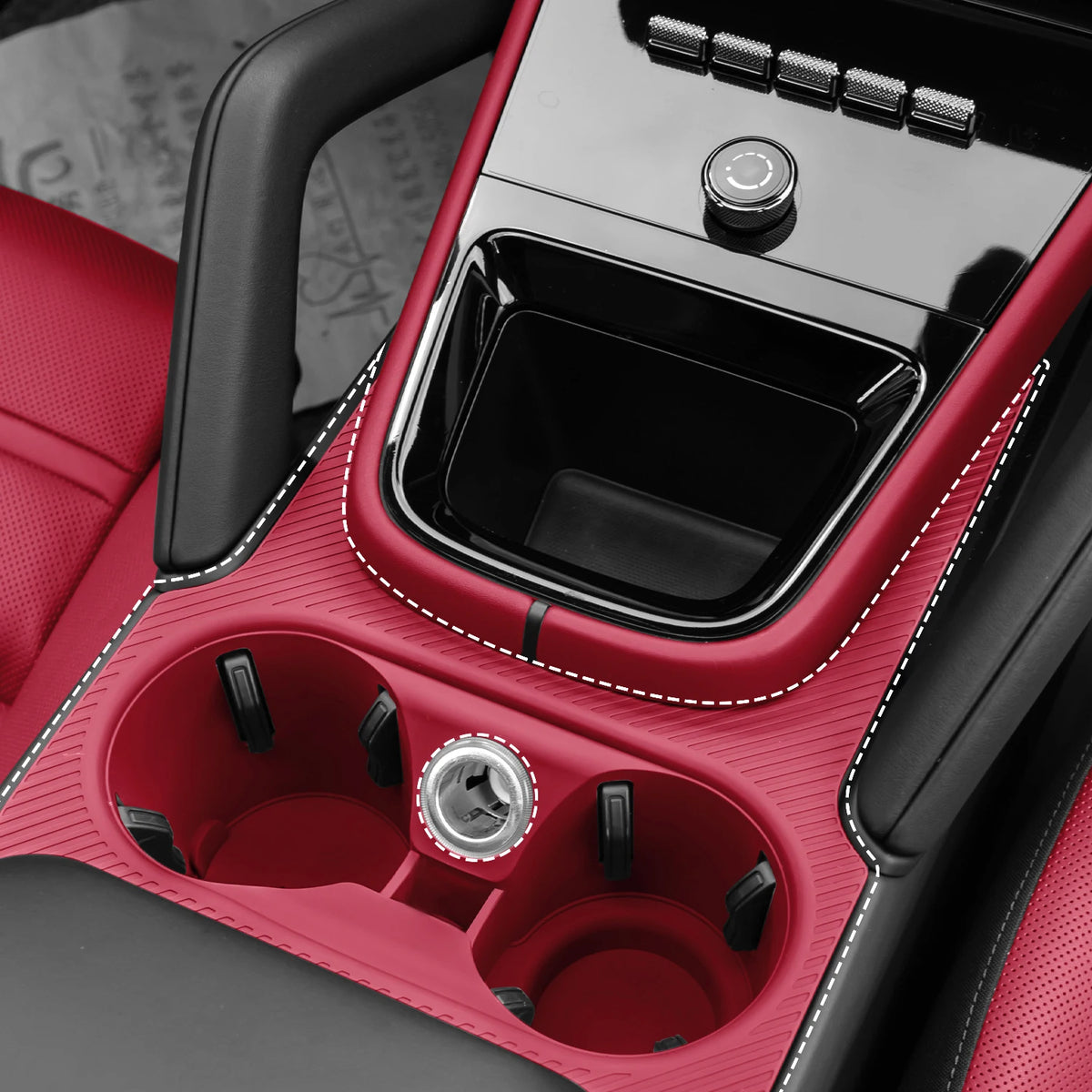 High-Grade Car Cup Holder For Porsche Cayenne Auto Central Console Water Cup Holder Insert Silicone Anti Slip Drink Organizer Vue