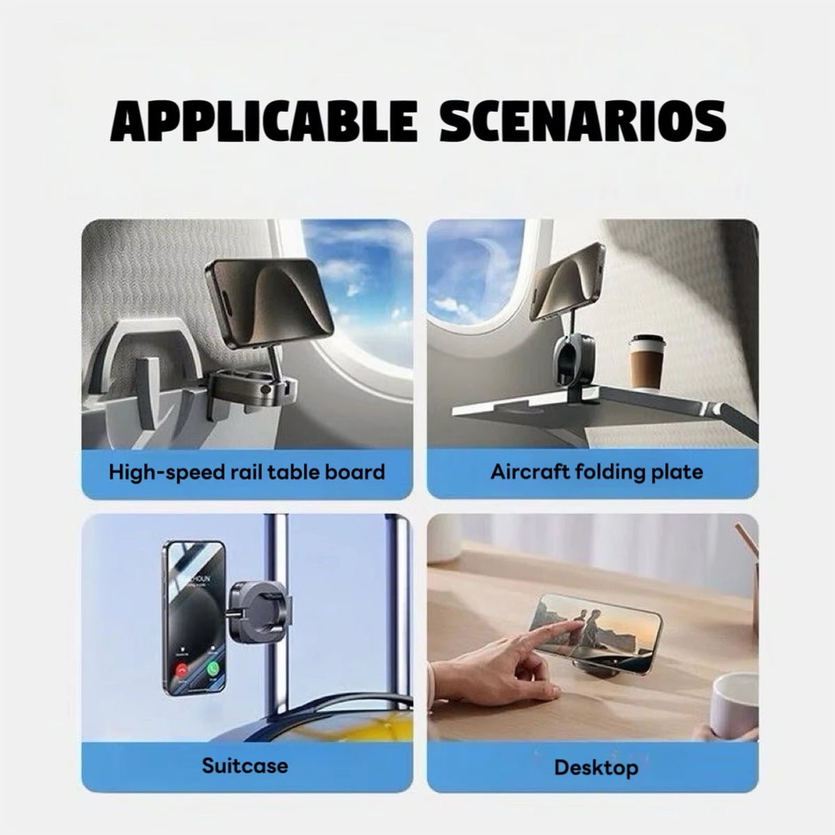 Magnetic Phone Mount Car Phone Holder Mount For Backseat Foldable Smartphones Stand For Calling Navigation GPS Video Recording Vue