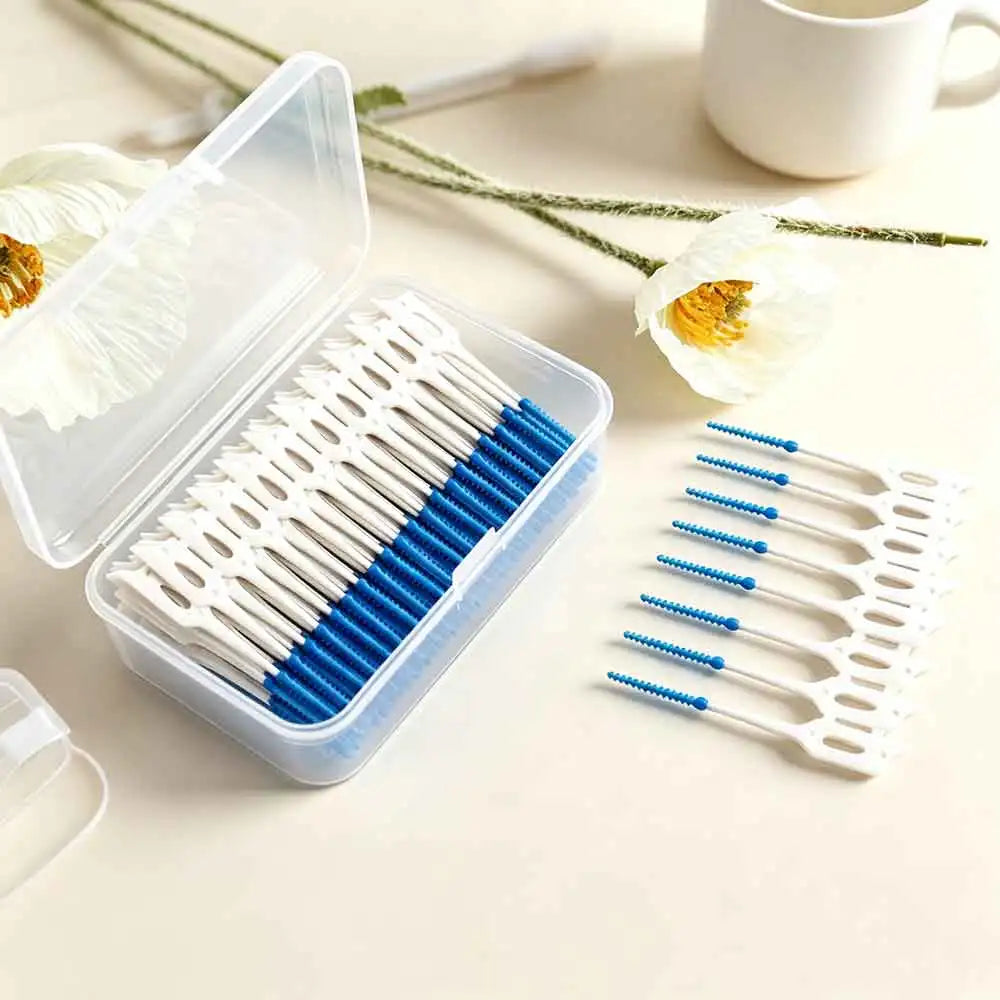 oral cleaning teethbrushes, silicone toothpicks, string, Toothpicks between teeth silicone toothbrushes Vue