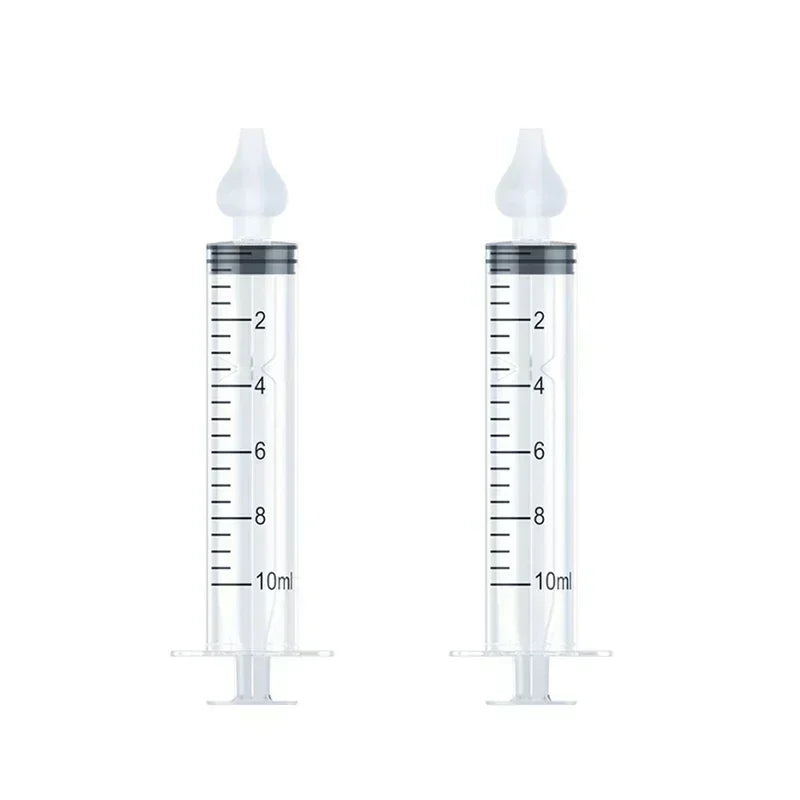 for Child SyringeTube Baby Nose Needle Nasal Washer Reusable Nasal Irrigator Washing Baby Nasal Aspirator Cleaner Kids Rhinitis Vue 2PCS Transparent