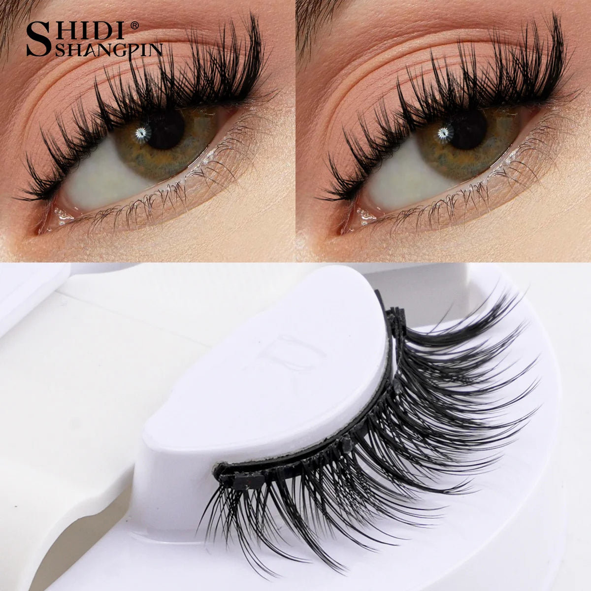 1 Pair Magnetic Eyelashes Set Reusable Easy to Use Eyelash Extension Tools Natural Curler False Eyelashes With Magnetic Tweezers Vue