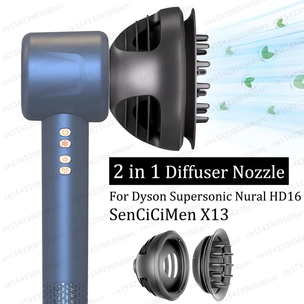 2-in-1 Diffuser Attachment for Dyson Supersonic HD16 Hair Dryer Hair Dryer Diffuser Vue