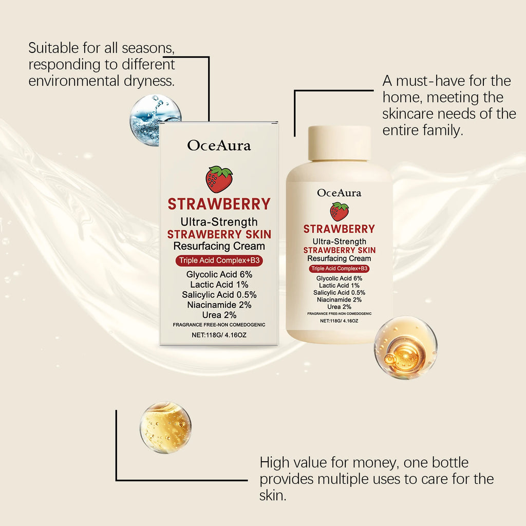 Strawberry Hydrating CreamGentle Skin Care, Refreshing Non-Greasy, Light & Nourishing, Smooth & Hydrating Moisturizer Vue