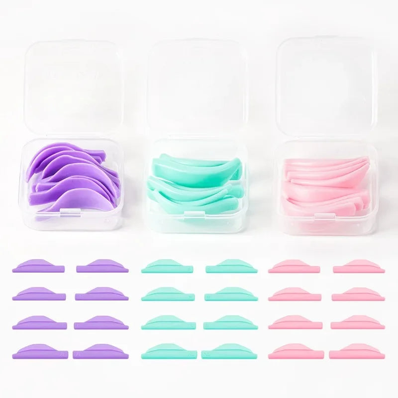 5/7 Pairs Eyelash Perm Silicone Pad Eyelash Perm Assistant Tools 3D Lashes Curler Applicator Tools Lash Supplies for Women Gift Vue