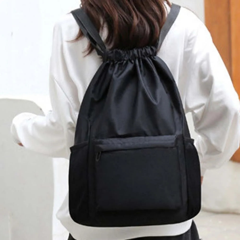 Portable Gym Drawstring Bag Quick Drying Large Capacity Oxford Cloth Backpack Adjustable Straps Anti-splash Water Vue