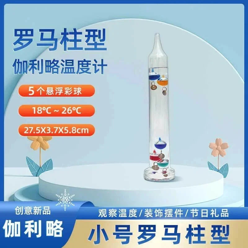 Galileo Thermometer Celsius Glass Decor For Living Room Table Centerpiece Home Display Office Desk Gift For Friends Birthday Vue A5