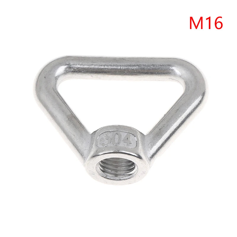 M8 M10 M12 M14 M16 M20 M24 304 Stainless Steel Triangle Lifting Eye Nut Trapezoid Thread Rings Fit For Handle Bolts Vue A5