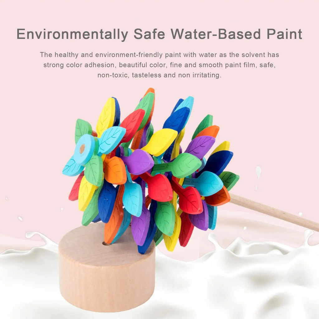 Novelty Colorful Helicone Rotating Lollipop Wooden Educational Toy for Children Adult Home Office Stress Relief Decoration Toys Vue