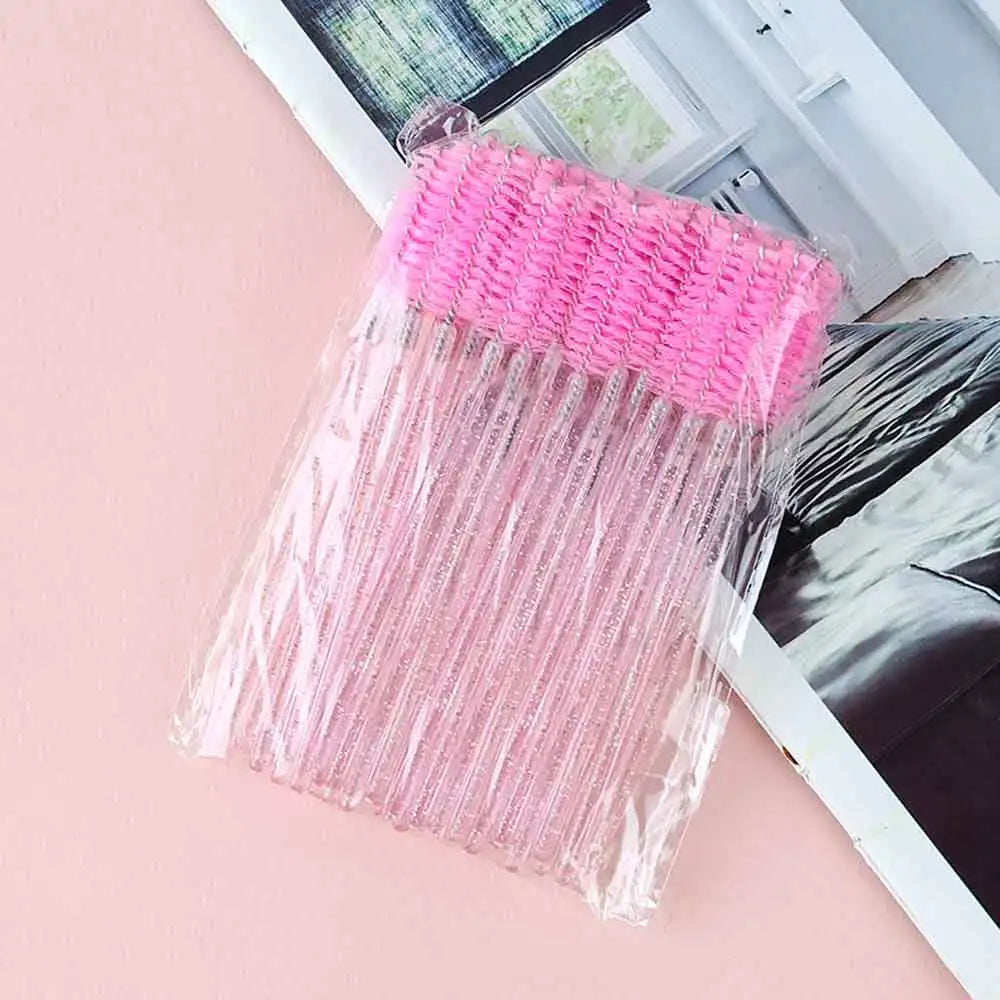 Wholesale Eye Beauty Tools 100/500/1000pcs Disposable Mascara Wands Eyelash Brush Lash Extension Colorful Spoolies for Eyebrow Vue