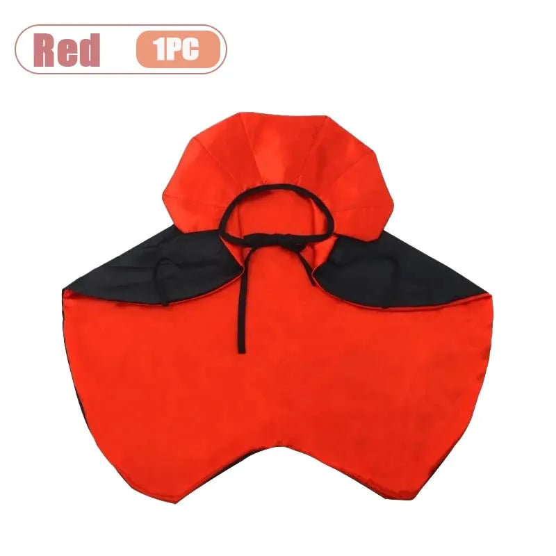 1-5PCS Adjustable Pet Halloween Cape with Hat for Dogs Christmas Costume Festive Outfit Party Dress Up Clothes for Small Large Vue Red-1PC As Shown