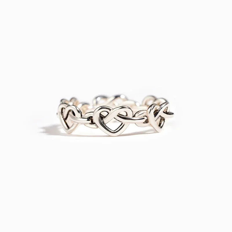 Huitan Hollow Heart Ring for Women | Dainty Brass Fashion Ring Fashion Ring Vue