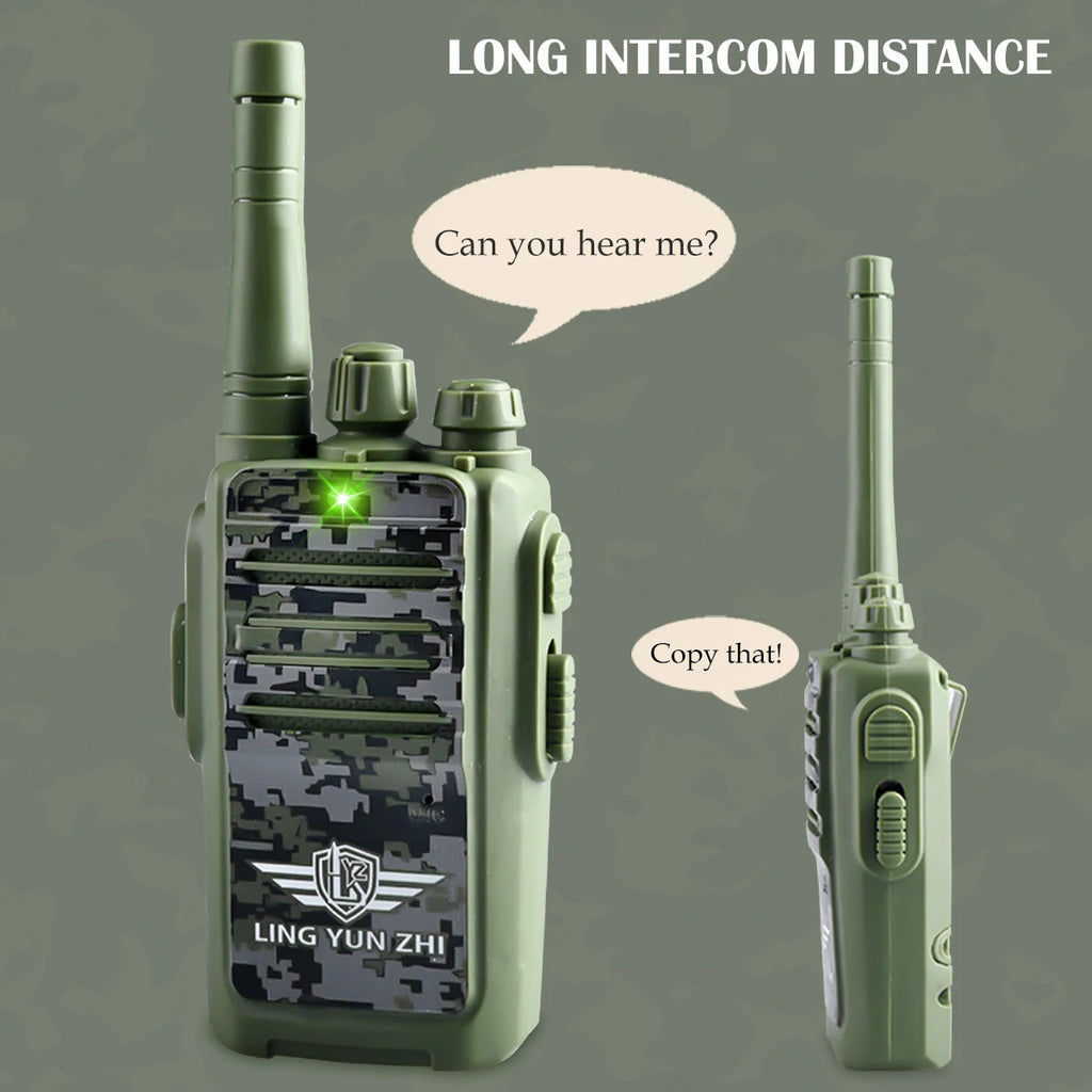 2Pcs Electronic Long Range Walkie Talkie Toys, Intercom Mini Interphone Digital Sound Communication Game Indoor and Outdoor Vue