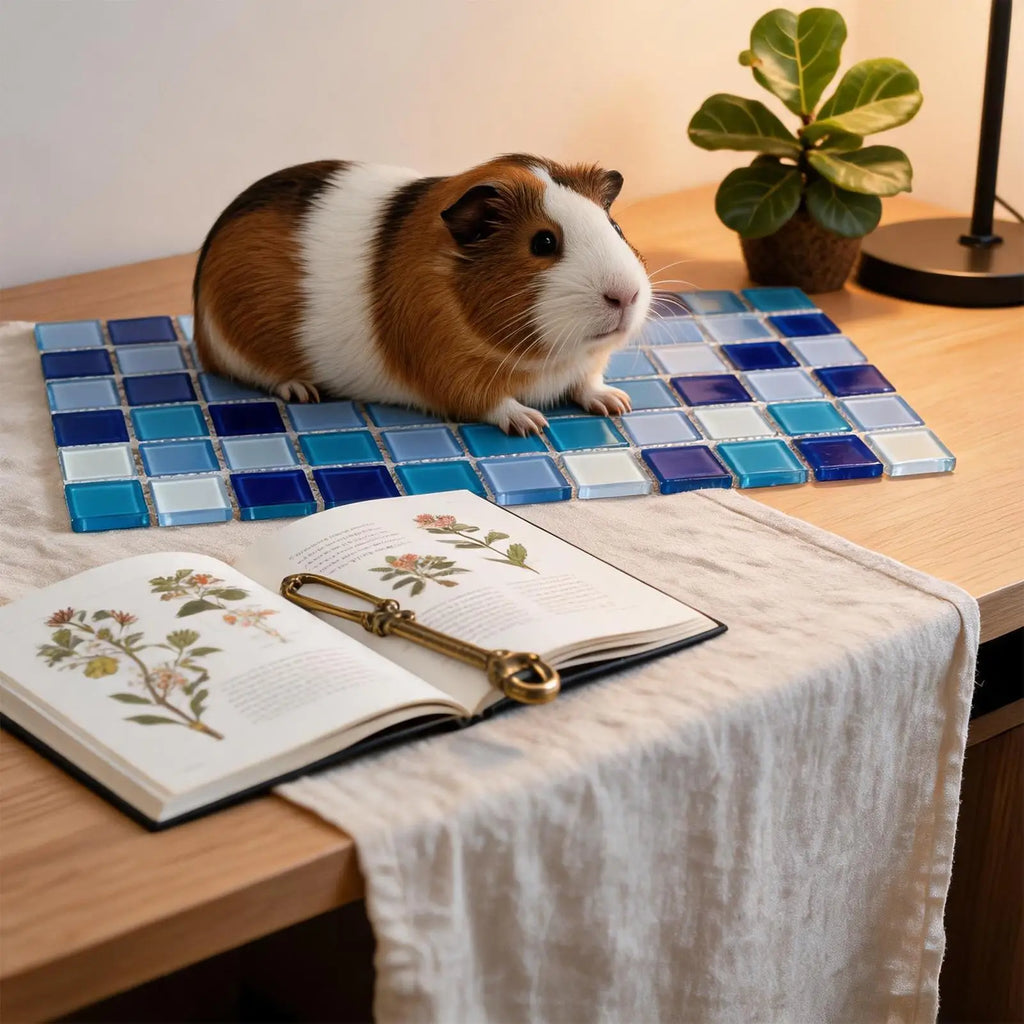 Portable Cooling Mat for Bunny Scratch Resistant Pet Sleeping Cushion for Dwarf Hamster Ferrets Squirrel Hedgehog Chinchilla Vue