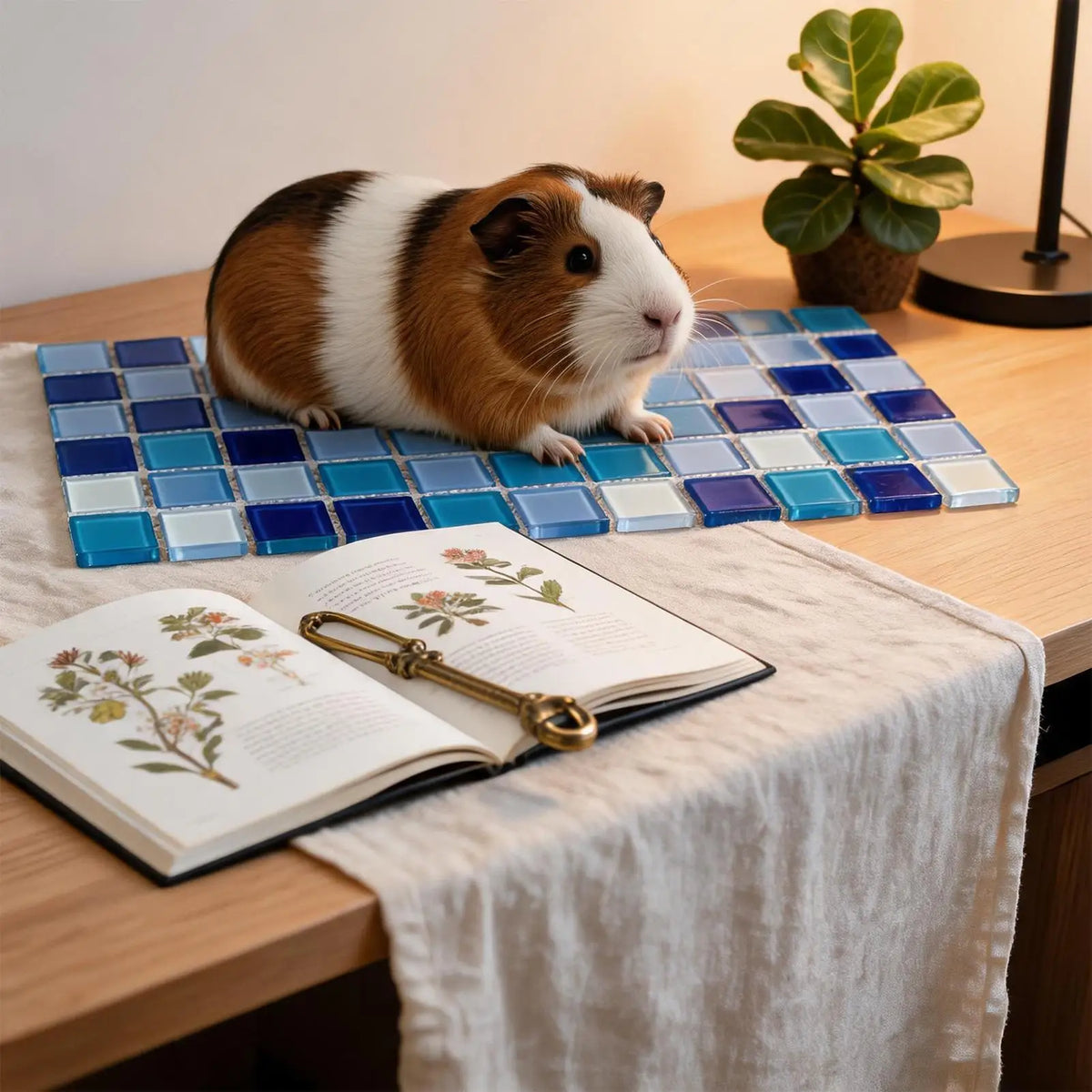 Portable Cooling Mat for Bunny Scratch Resistant Pet Sleeping Cushion for Dwarf Hamster Ferrets Squirrel Hedgehog Chinchilla Vue