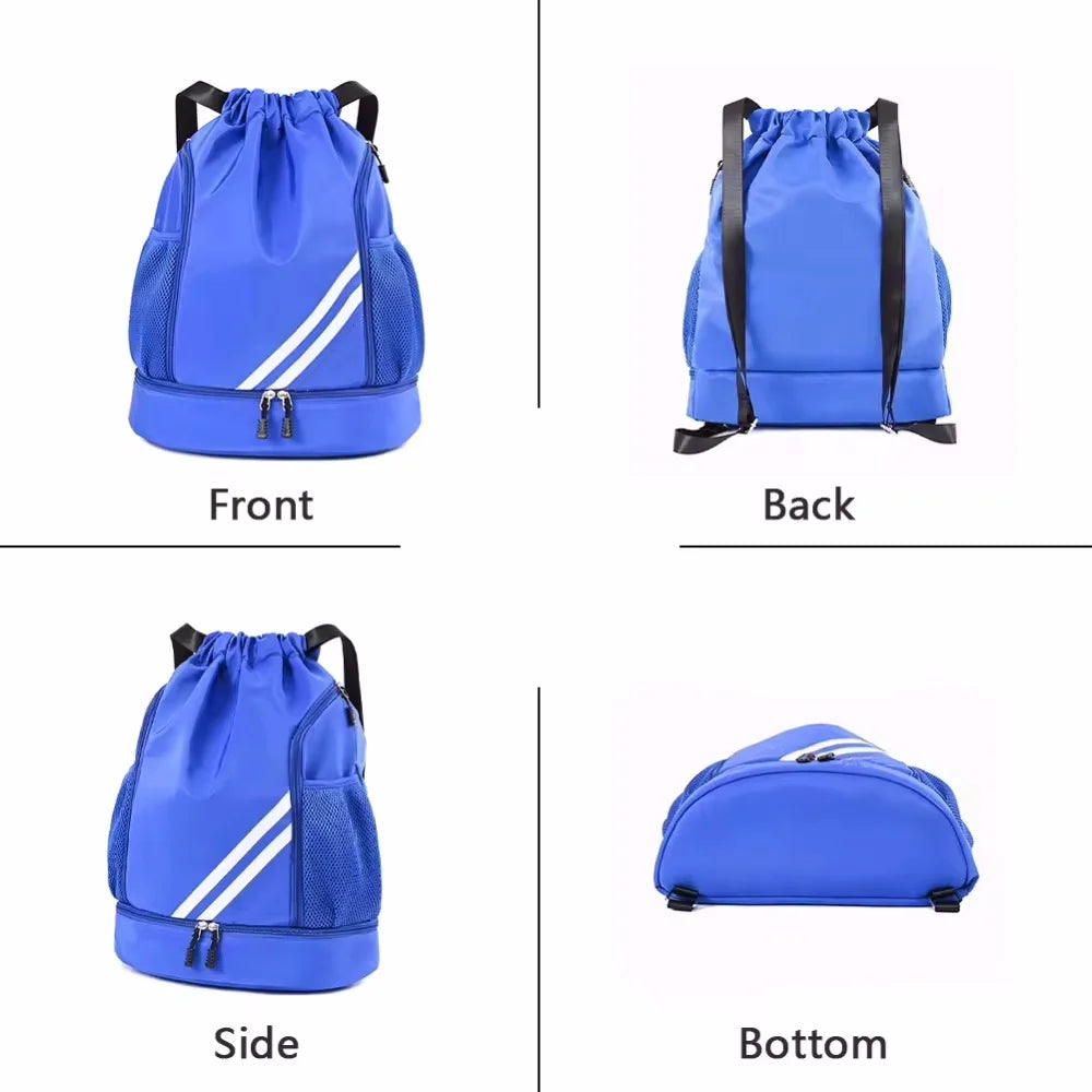 Waterproof Fitness Bag Lightweight Climbing Backpack Outdoor Large Capacity Sports Bag Multi-functional Drawstring Shoulder Bag Vue