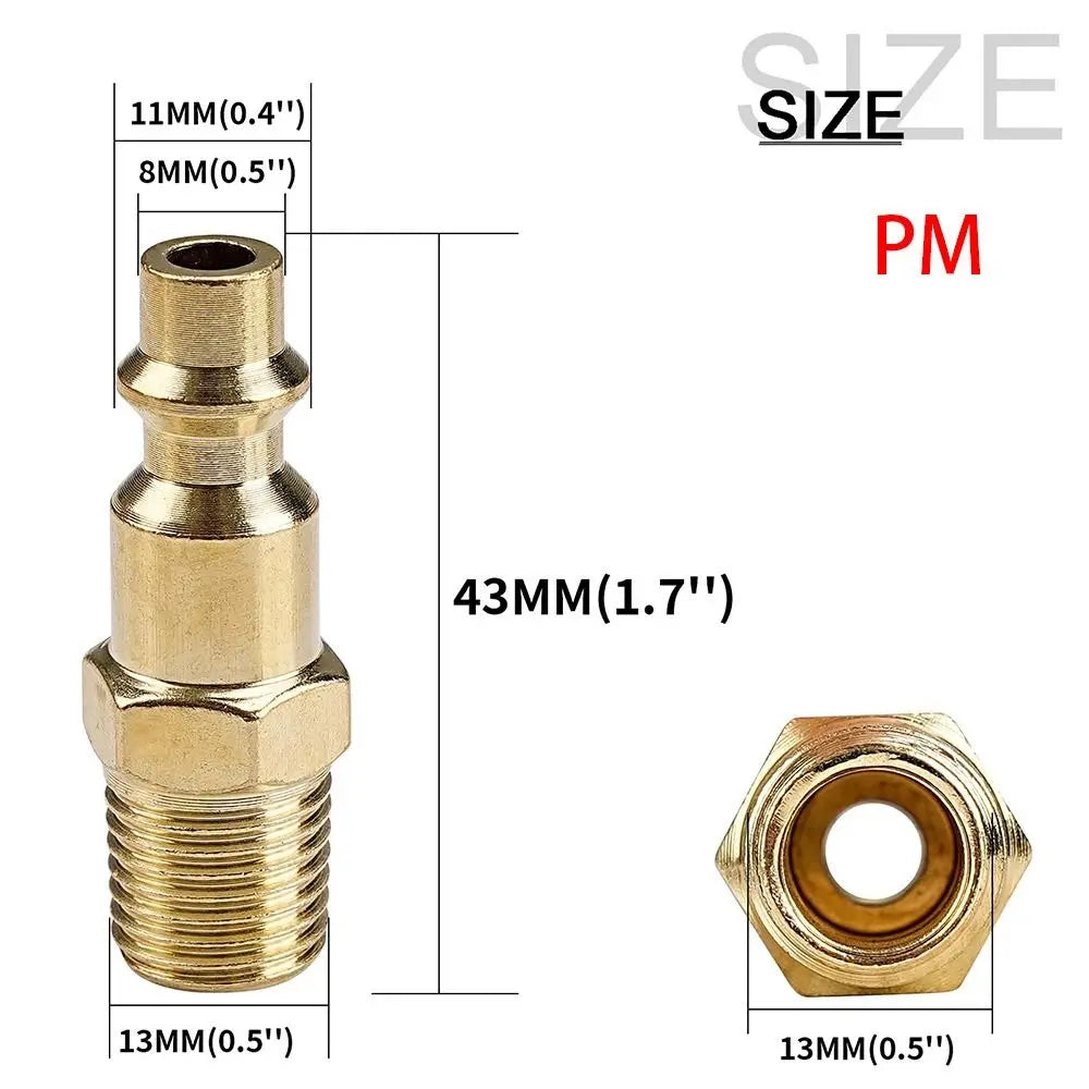 Quick Coupler Tool 1 4 NPT Air Line Hose Fitting Release Coupling Vue PM