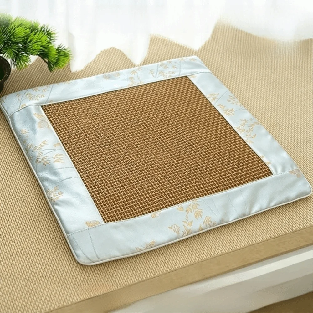 Simple Modern Thickened Summer Cooling Mat Breathable Japanese Style Rattan Weaving Seat Cushion Non Slip Soft Chair Pad Car Vue