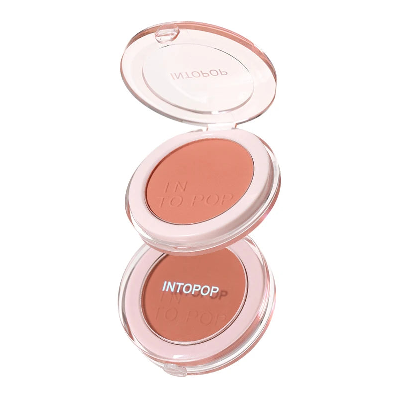 INTOPOP Monochrome Blush Matte Cosmetics Vitality Girl Nude Makeup Natural Smudge Monochrome Blush Plate Vue