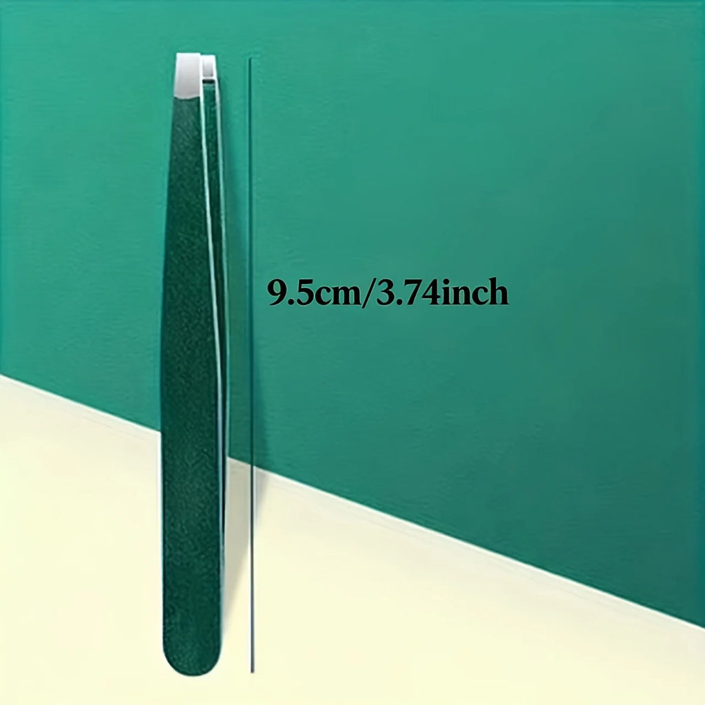 High-precision flat-tipped tweezers for hair beard and eyebrow with storage box unisex Vue