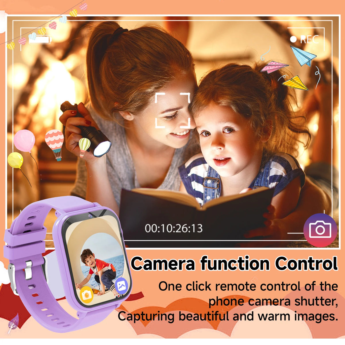 Kids Smart Watch with Camera for Boys Girls Age 4-12 Educational Game Watch Pedometer Alarm Flashlight Birthday Gifts Funny Toy Vue