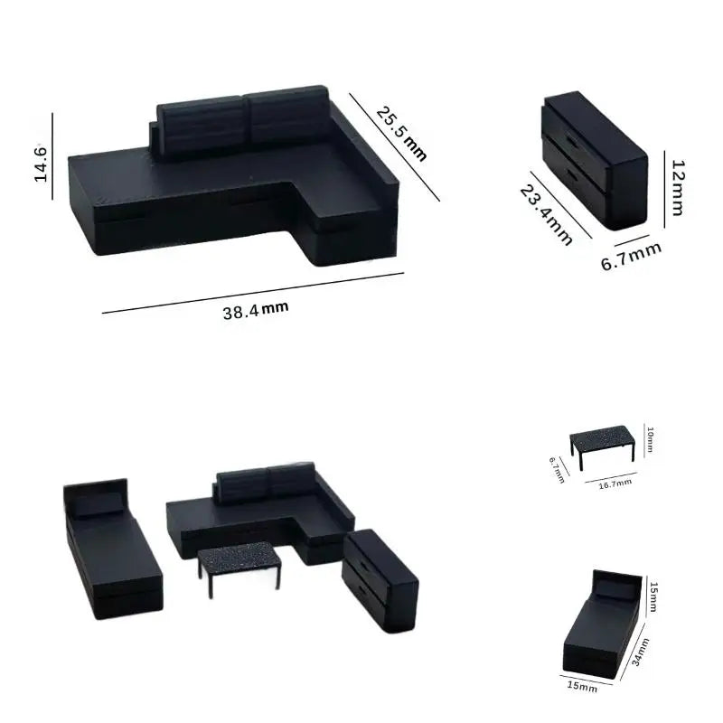 1 Set Living Room Furniture Pretend Play Toy New 1:12 Dollhouse Simulation Sofa Model Mini Small Chair Kit Vue A2