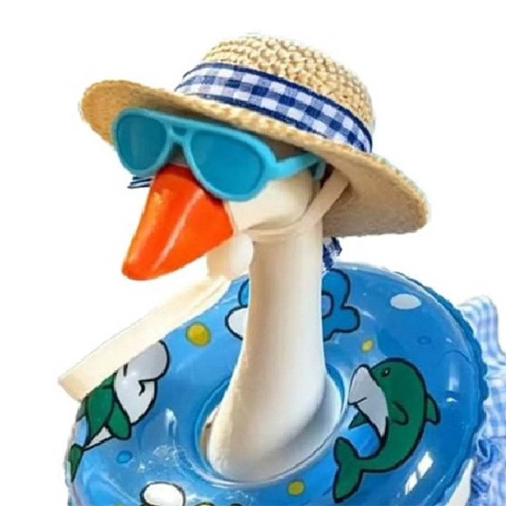 7-Inch Hawaiian Goose Outfit – Hat, Sunglasses & Swim Ring Set Goose Costume Set Vue