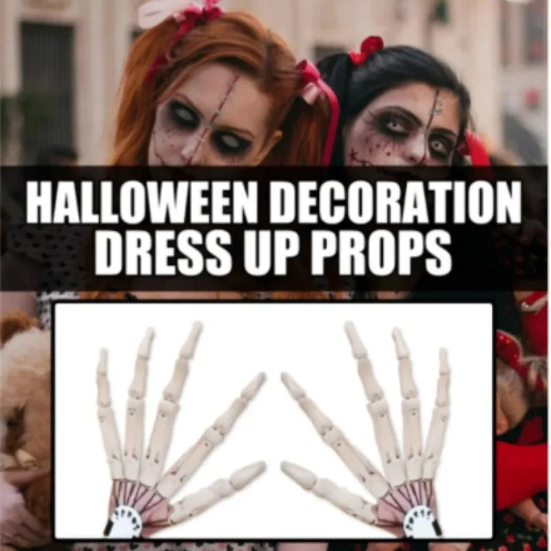 Halloween Decoration Articulated Fingers Flexible Joint Finger Halloween Party Cosplay Costume Props Horror Ghost Claw Gloves Vue
