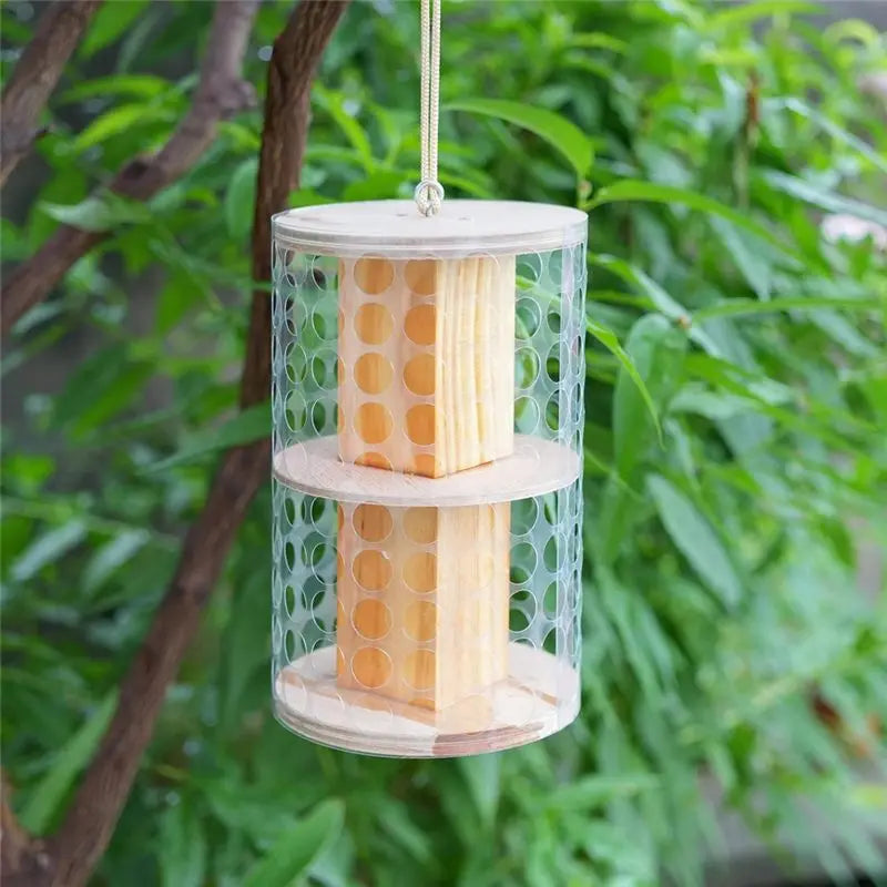 ABKW-Bee Trap Wooden Crafts Outdoor Garden Garden Small Losits Vue