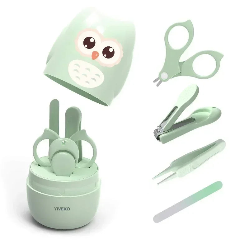 vvocci Baby Scissors Nail File Tweezers Manicure Kit and Pedicure kit for Baby Nail Care Set with Cute Cas Baby Nail Clippers Vue