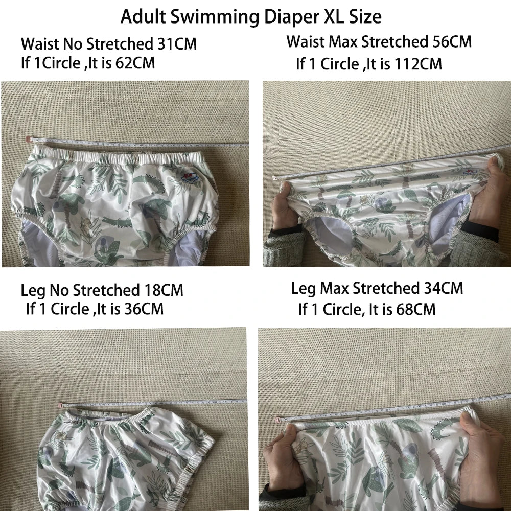 Washable Reusable Adult Swimming Diaper – Unisex Pool Nappy XL Adult Swim Diaper Vue