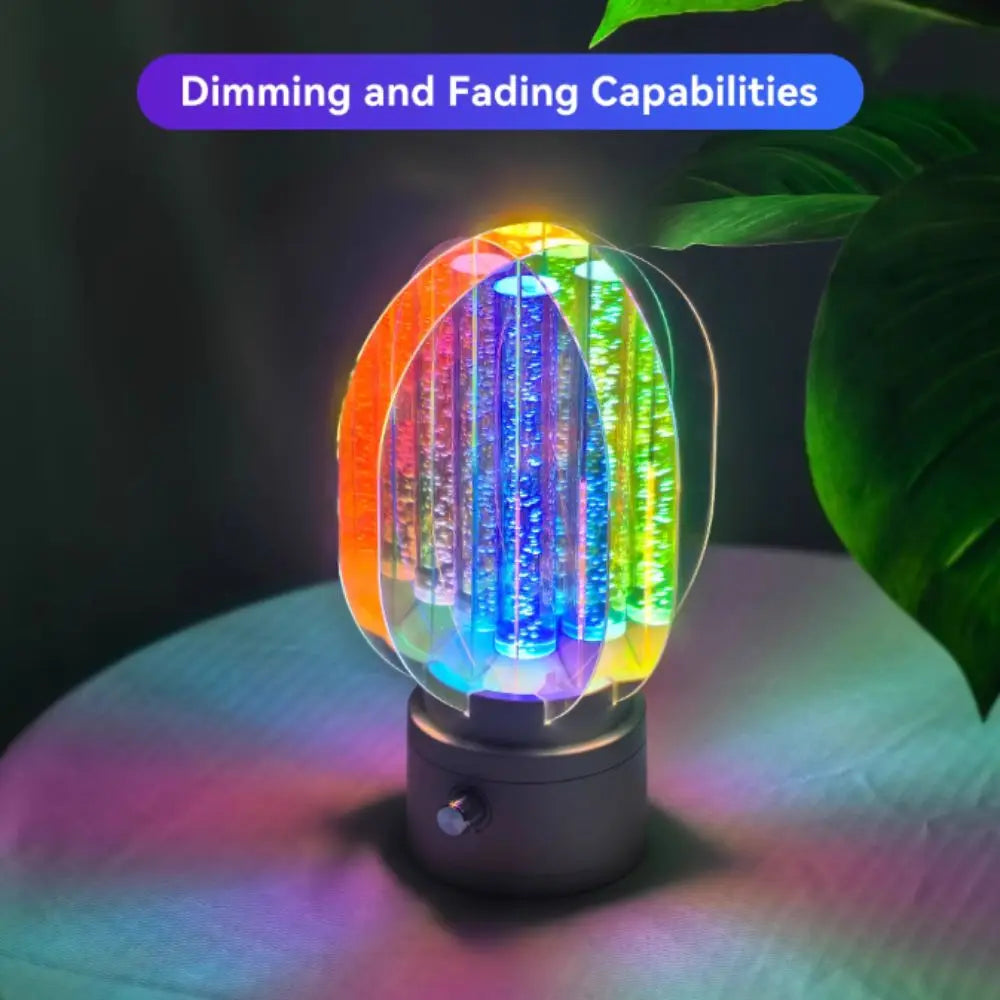 Dimmable Acrylic Nightstand Lamp Rechargeable Battery Plastic Aurora Table Lamp Portable Soft Glow Color Changing LED Lamp Vue