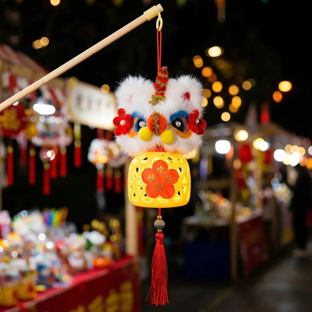 Luminous Mid-Autumn Festival Lantern Lion Dance Ancient Style Children DIY Lantern Material Kit DIY Material Bag Lion Awakening Vue