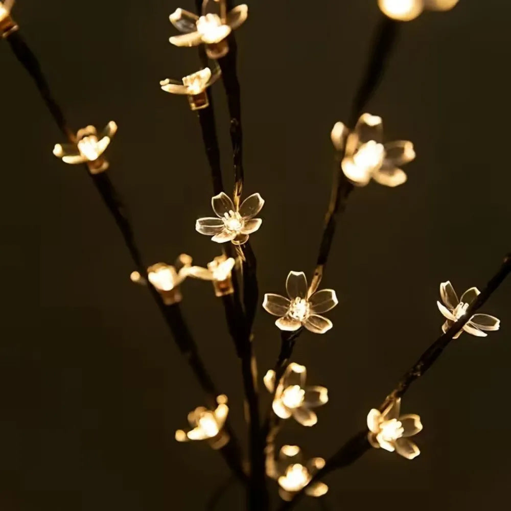 1pc 20LED Cherry Blossom Tree Landscape Lighting, Battery Powered, Used for Home Garden Wedding Birthday Christmas Festival Part Vue