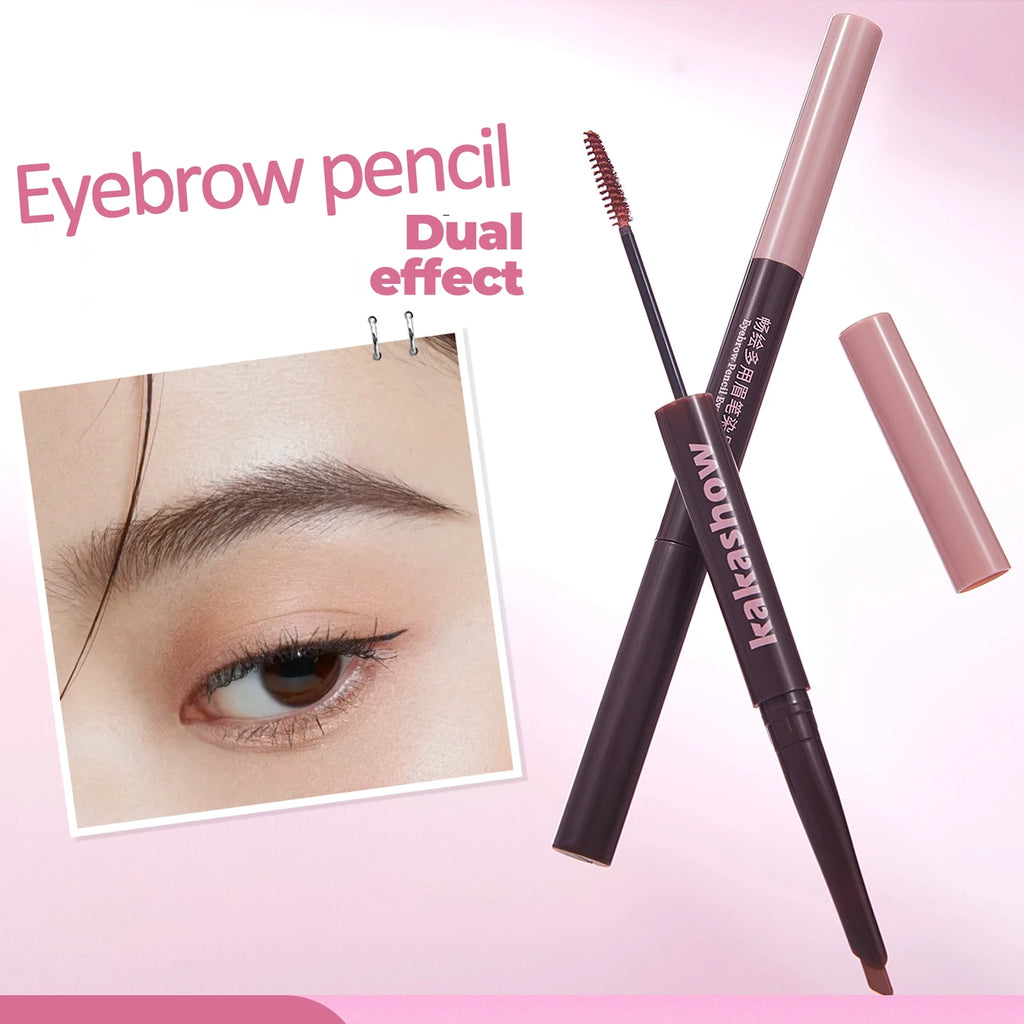 Kakashow Double Headed Eyebrow Pen, Eyebrow Dyeing Cream, Long Lasting Color Rendering, Eyebrow Pen Cream Vue