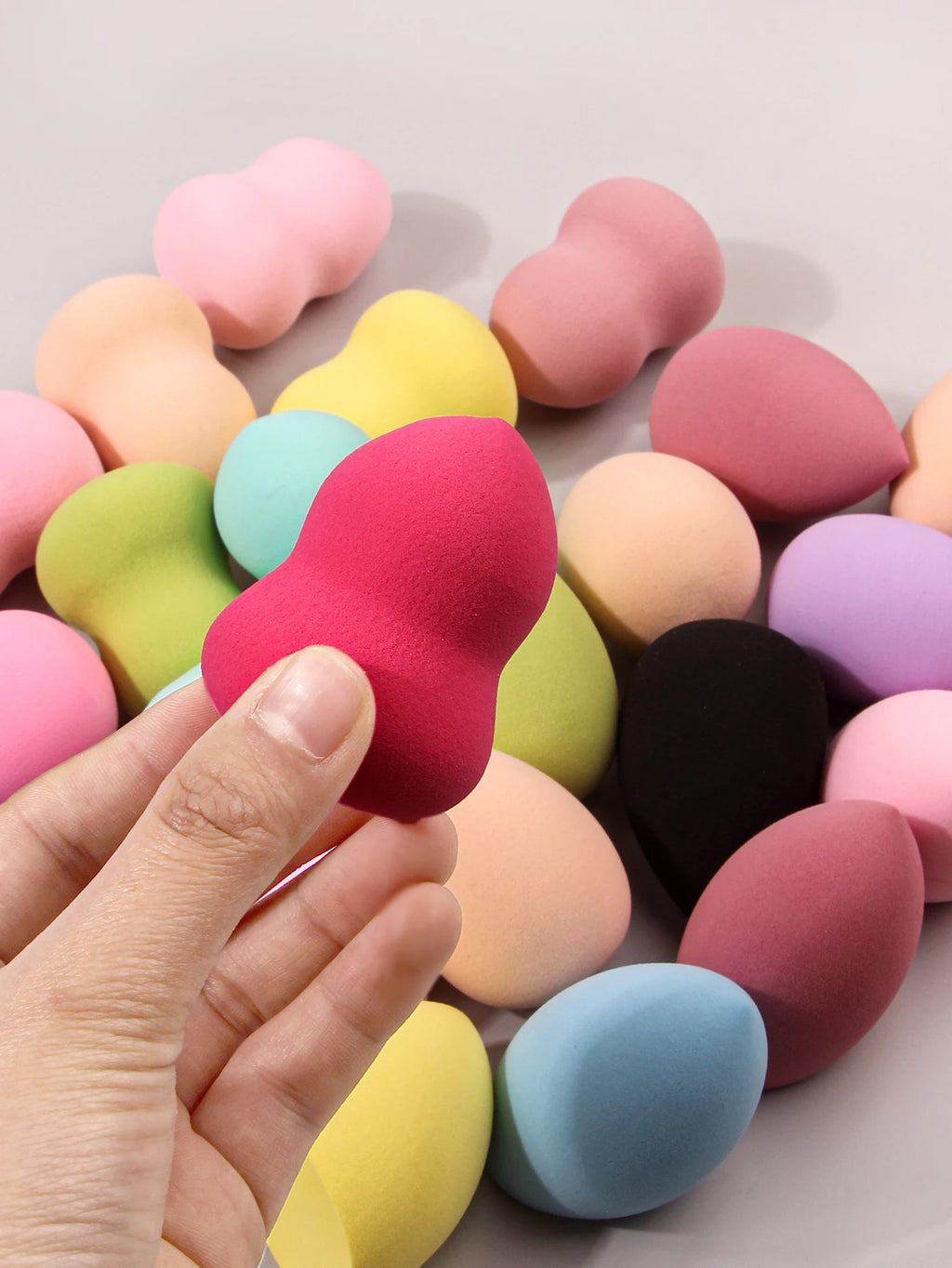 Big Size Makeup Sponge, Color Shapes Randomly Mix Colors 25pcs Water Drop Design Cosmetic Face Sponge Beauty Sponges Egg Shaped Vue