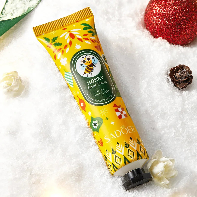 Honey Moisturizing Hand Cream, Designed for Dry Skin, Contains Skin-Friendly Ingredients Like Glycerin, Refreshing and Non-Greasy Travel-Sized Hand Care, Suitable for All Skin Types, Autumn/Winter Vue