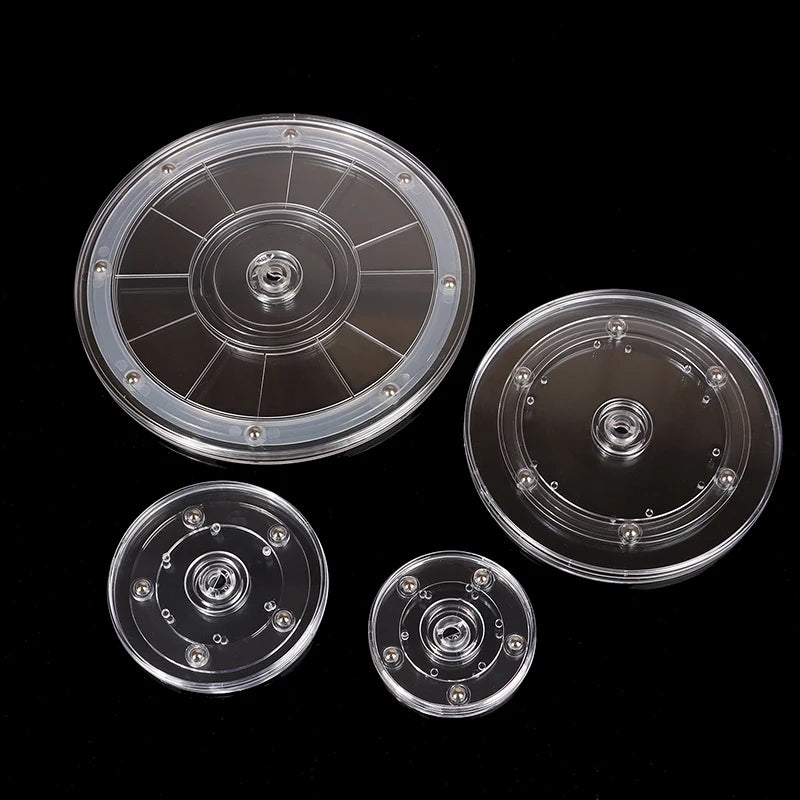 75-200mm Acrylic Transparent Turntable Plastic Displays Rotating Base Photography Showcase Home Decor Craft Accessories Vue